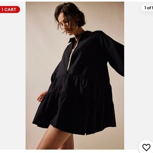 Free People Misha Mini Dress - Black